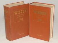 Wisden Cricketers‚‘ Almanack 1951 and 1953. Original hardback editions. Odd very minor faults to both editions otherwise both in good condition. Qty 2