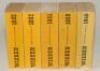 Wisden Cricketers’ Almanack 1949 to 1953 Original limp cloth covers. The 1949 and 1950 editions with some bowing to spines, the 1951 edition with breaking internal hinges and the 1952 edition with breaking to front internal hinges otherwise in good cond