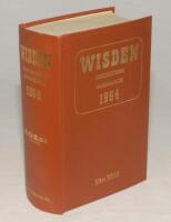 Wisden Cricketers’ Almanack 1964. Original hardback. Old tape marks to inside edge of boards causing slight loss of advert text to inside rear board otherwise the book in exemplary condition, the boards and spine superb with wonderful bright gilt titles