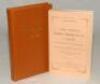 Wisden Cricketers‚‘ Almanack 1877. Billing & Sons Ltd, 1960 facsimile edition. Sold with Wisden Cricketers‚‘ Almanack 1885. Willows softback reprint (1983) in light brown hardback covers with gilt lettering. Un-numbered limited edition. Both in good/very 