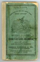 ‘Sydney Cohen’s New South Wales Cricketers’ Guide and Annual. Season 1877-8’. Published by Cohen, Harris & Co., Sydney 1878. Only year of issue. Printed by H. Solomon, Sydney. 8vo. 312pp. Complete. Original decorative paper wrappers. Comprises reports on