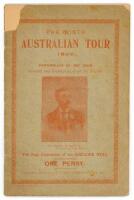 ‘The Ninth Australian Tour 1896. Portraits and Biographies of the Players’. Published by the ‘Cricket’ Office, London 1896. 32pp. Complete. Pre-tour booklet in original pale green paper wrappers with portrait of Mr. Harry Musgrove, manager of the Australi