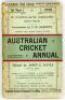 ‘The Australian Cricket Annual. First Year 1896. A complete Record of Australian Cricket in 1895/1896’. Edited by John C. Davis. George Robertson & Co., Sydney 1896. Printed by Edward Lee & Co., Sydney. 192pp, xii. Complete. Original decorative paper wrap