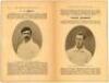 ‘The Eleventh Australian Tour 1902. Particulars of the team, portraits and biographies of all the players’. Published at the ‘Cricket’ Office, London 1902. 32pp. Original paper wrappers with portrait of Joe Darling, captain of the Australians, to front co - 3