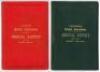 ‘Victorian Cricket Association Annual Report’ 1909/10 and 1916/17. Two official annual reports, the 1909/10 issue bound in original red cloth, printed by Modern Printing Co., Melbourne. The 1916/17 in original green cloth, printed by W. & J. Barr, Fitzroy