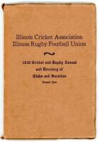 ‘Illinois Cricket and Rugby Annual for 1938’. 4th year of publication. Published by K.A. Auty, Chicago. Original brown paper wrappers. Wear to wrapper edges otherwise in good/ very good condition