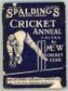 ‘Spalding’s Athletic Library. Cricket Guide and How to Play Cricket’. Prince Ranjitsinhji. British Sports Publishing Company, London. Vol. 1 No. 12, 1906. Original decorative black paper wrappers. Padwick 468. Minor wear to wrapper extremities, rusting to - 3