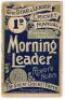 ‘Morning Leader. The Star & Leader Cricket Manual’ 1898. Fourth year of issue. Edited by Alfred Gibson. 64pp with fixture lists for season 1898, laws, averages for 1897, etc. Original decorative paper wrappers. Padwick 1114. Rusting to staple, very minor 