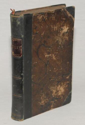 A Correct Account of all the Cricket Matches which have been played by the Marylebone Club, and all other Principal Matches, from the year 1786 to 1822 inclusive...’. Henry Bentley. Printed by T. Traveller, London 1823. Bound in original quarter leather a