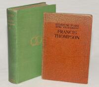 Francis Thompson. Two hardback titles. ‘The Life of Francis Thompson’, Everard Meynell, London, revised fifth edition 1926. pp 31-35 comprise a section on Thompson’s love of cricket. Padwick 8133. Sold with ‘Essays of To-day and Yesterday’, a collection o