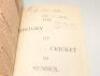 ‘The History of Cricket in Sussex from the Earliest Records to the Present Time’. Alfred J. Gaston. London 1898. Bound in modern brown cloth, gilt title to front cover. Original decorative paper wrappers retained. Handwritten dedication in ink to title pa - 2