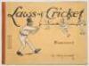 ‘Laws of Cricket’ Charles E. Crombie. London 1907. Large, complete first edition folio book containing twelve colour humorous illustrations with captions of the laws of the game, produced for Perrier Limited of London, with Perrier advertisements througho