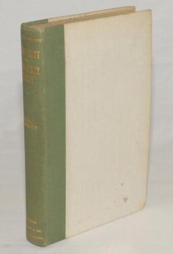 ‘Fresh Light on 18th Century Cricket. A Collection of 1000 New Cricket Notices from 1697 to 1800’. G.B. Buckley. Birmingham 1935. Original green and cream cloth. Slight staining and soiling to boards, bumping to corners, otherwise in good condition