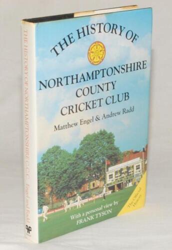 ‘The History of Northamptonshire County Cricket Club’. Matthew Engel & Andrew Radd. Christopher Helm 1993. Twenty five signatures to the front end paper, title and contents pages including author, Alan Radd, and to pages by a further seventeen players. Pl