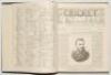 ‘Cricket: A Weekly Record of the Game’. Volume III. Numbers 50-79 (31st January to 25th December 1884). Bound in black cloth, title label to spine, red speckled page edges. Title page and contents page to front, lacking original wrappers. Illustrated. Com - 4