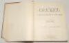 ‘Cricket: A Weekly Record of the Game’. Volume VIII. Numbers 200-229 (24th January to 27th December 1889). Bound in maroon cloth, title in gilt to spine, red speckled page edges. Title page and contents page to front, lacking original wrappers. Illustrate - 2