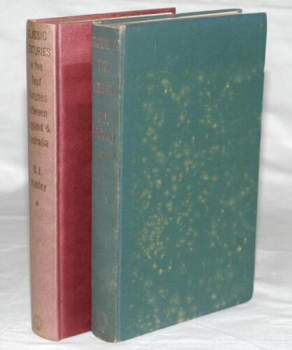 Tony Laughton. Two titles by Laughton. ‘Captain of the Crowd. Albert Craig, Cricket and Football Rhymester 1849-1909’, Childrey 2008. Hardback with good dustwrapper. ‘A Guide to Cricket, A Weekly Record of the Game. A Historical and Biographical Analysis’