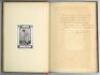 ‘The Way of the South Wind’. Gerald D. Martineau. The Vine Press, Steyning 1925. Original pictorial stiffened boards with red cloth spine, gilt title to spine. Limited ‘ordinary’ issue of 300 copies, this being number 230. The collection of poems includes - 2