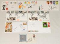 Signed commemorative covers. Benson & Hedges Cup Final, Lord’s 1980 signed in pencil by Graham Gooch (cricket). Royal Mail ‘Sport’ 1980 signed by Lizzie Armistead (Olympics) and 1988 Annabel Croft (tennis). ‘The Princess Royal Trust for Carers’ 1994 signe