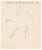 Jack Crawford, Australian tennis champion. Ruled page signed in ink by Crawford. Sold with two similar pages of 1959 Davis Cup players, one signed by five members of the Great Britain team, the other by three members of the Chile team. Signatures include - 2