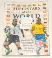 ‘Superstars of the World Cup’. Jon Palmer. Bristol 1998. Published for the 1998 World Cup in France. Signed to the biography pages by thirty two featured players. Signatures are Eusebio (Portugal), Gallacher, McAllister (Scotland), Kluivert, Cocu (Netherl