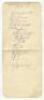 Chelsea 1934-1935. Double album page signed in pencil by eleven members of the playing staff. Signatures are Barraclough, MacAulay, Argue, Spence, Mullin, Allum, Bambrick, Craig, Jackson, Barber and Burgess. To the verso are thirteen signatures of the Wol - 2