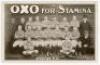 Everton F.C. F.A. Cup Winners 1906. Mono advertising postcard, ‘Oxo for Stamina’ with photographic image of the team by R. Scott & Co., Manchester. Printed product endorsement by W. Cuff, Secretary, Everton F.C. to verso. VG