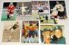 Football press photographs 1960s onwards. A good selection of thirty five colour and mono press photographs, a good number originals, of footballers in match action, portraits etc. and some referees. Players featured include Pele, Denis Law, Jack Charlton