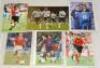 International, Premier League and European club press photographs 1970s onwards. A good selection of thirty colour press photographs of footballers, mainly in match action, each signed by the featured player with the odd multi-signed. Signatures include C