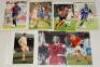 International, Premier League and European club press photographs 1970s onwards. A good selection of thirty colour press photographs of footballers, mainly in match action, each signed by the featured player with the odd multi-signed. Signatures include C - 2