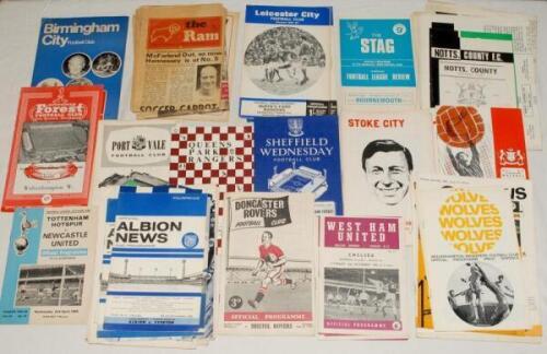 Football programmes 1950s-1970s. A selection of fifty one official programmes for the period, covering matches played in the Football League, F.A. Cup, and League Cup. Includes one programme from the 1950s, Doncaster Rovers v Bristol Rovers, 25th August 1