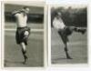 Norman Evans. Tottenham Hotspur 1939-1940 and G. Wilkin. Tottenham Hotspur 1937-1940. Two mono real photographs of the two players, both action images wearing Spurs attire. Players name typed to verso of each photograph. Photographs by City Press, with st