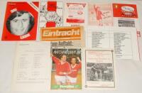 Tottenham Hotspur ‘European’ friendlies and competition matches. Ten away programmes for friendlies v Ajax (8th August 1973), v Eintract Frankfurt (28th July 1976) (Newspaper edition), v Norsjo IF (12th August 1977), v Bohemians (12th August 1978), v Laus