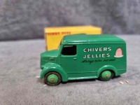 Dinky Toys diecast #452 Trojan 15cwt Van (Chivers) Green Model Is Mint Has A Slight Mark On Roof In A Solid Slightly Soiled Box (Stored In Attic For 50 Years) 1953-1954
