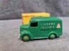 Dinky Toys diecast #452 Trojan 15cwt Van (Chivers) Green Model Is Mint Has A Slight Mark On Roof In A Solid Slightly Soiled Box (Stored In Attic For 50 Years) 1953-1954