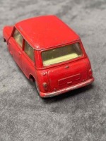 Corgi diecast #225 Austin Seven Red Light Yellow Interior Concave Hubs Unboxed In Good Overall Condition 1960 - 1964