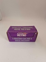 Corgi Special Edition Mini Metro A British Car For A Royal Occasion 1981 Limited Edition Box Special Edition Mini Metro In The Original Box. It Was Made By Corgi To Commemorate The 1981 Royal Wedding Of Prince Charles And Lady Diana Spencer.