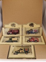 5x Lledo boxed diecast models with Walkers Crisps branding a mixture of vans and trucks (van set 3) still in original postage box