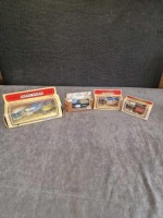 3x Lledo Horse drawn vehicles & one Lledo set including s horse drawn vehicle & two vans