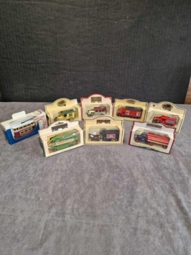 8x Boxed Lledo diecast vehicles