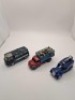 A collection of Corgi and Dinky diecast models x 3 unboxed comprising Corgi #464 Commer &Aring;&ldquo;County Police &Acirc; Van produced 1966-1969 Dinky #30n Dodge Farm Produce Wagon Red/Blue - Later renumbered to 343 complete with diecast pig figures produced 1950-1954 an