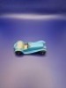 A collection of Dinky diecast models x 3 unboxed comprising of Dinky 38f Jaguar Sports Car Light Blue/Grey (Post War) - 1 celluloid windscreens. Ridged hubs produced 1946 - 1955 and 2 x Dinky 38f Jaguar Sports Car Blue/Grey (Post War) one with one cellul - 4