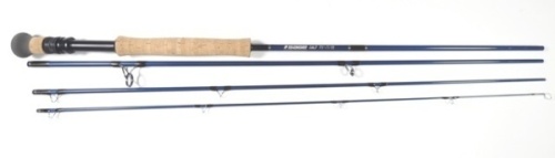 A Sage "Salt 990-4" 4 piece saltwater carbon fly rod, 9', #9, black silk wraps, anodised screw grip reel fitting, little used condition, in bag and alloy tube