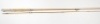 A good Constable "Wallop Brook" 2 piece cane trout fly rods, 8'2, #5/6, black silk wraps, sliding alloy reel fitting, staggered ferrule, suction joint, light use only, in bag