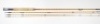A good Hardy "Itchen" 3 piece (2 tips) cane trout fly rod, 9'6", crimson inter-whipped, alloy screw grip reel fitting, suction joints, 1958, light use only, in bag
