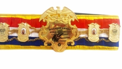 Mike Tyson Signed And Framed Ring Magazine Belt Certificate of Authenticity