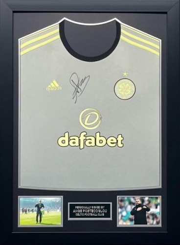 Angelos Postecoglou Signed Anf Framec Celtic Fc Shirt Certificate of Authenticity