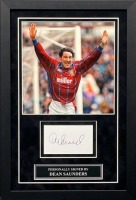 Dean Saunders Signed And Framed Aston Villa Display Certificate of Authenticity