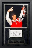 Tony Adams Signed And Framed Arsenal Display Certificate of Authenticity
