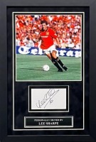 Lee Sharpe Signed And Framed Manchester United Display Certificate of Authenticity